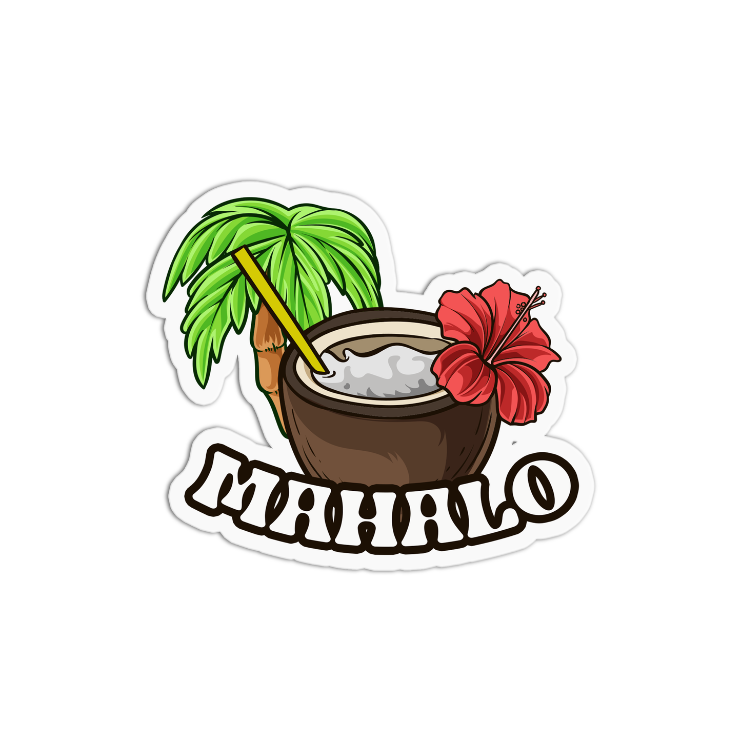 Mahalo Hawaii Stickers