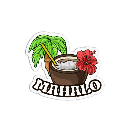 Mahalo Hawaii Stickers