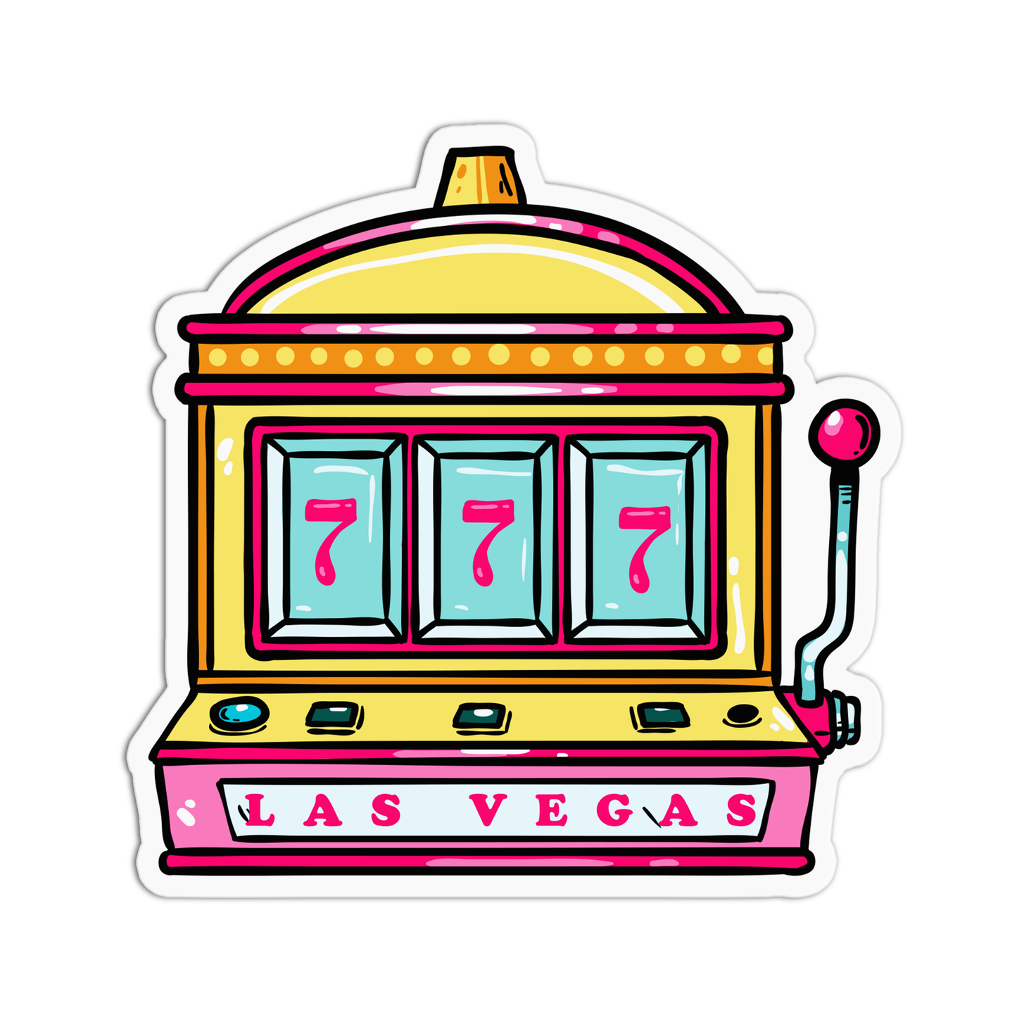 Slot Machine Las Vegas Sticker
