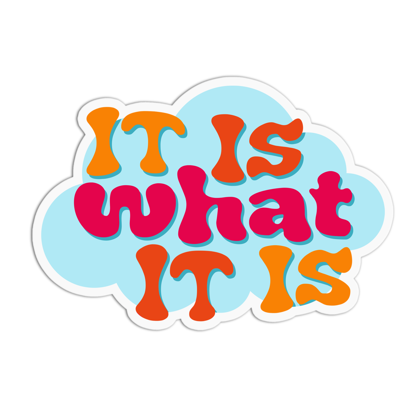 It is what it is Positive Quotes Sticker